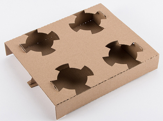 Porta-copos de papelão marrom Kraft Paper