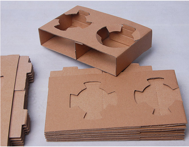 Porta-copos de papelão marrom Kraft Paper