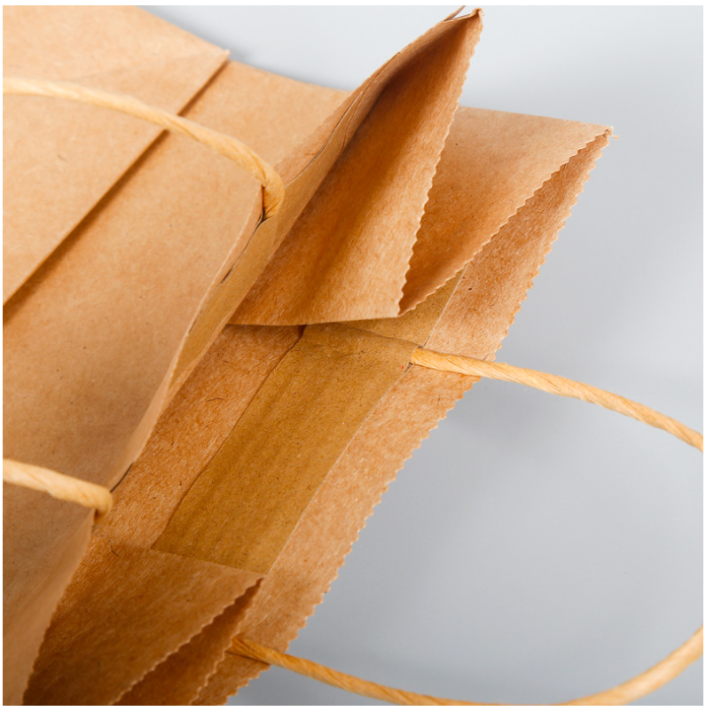 Saco de papel biodegradável para comida para viagem