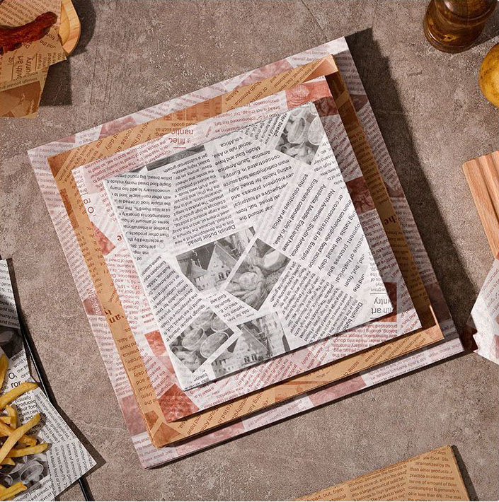 Papel de embrulho para fast food de qualidade alimentar