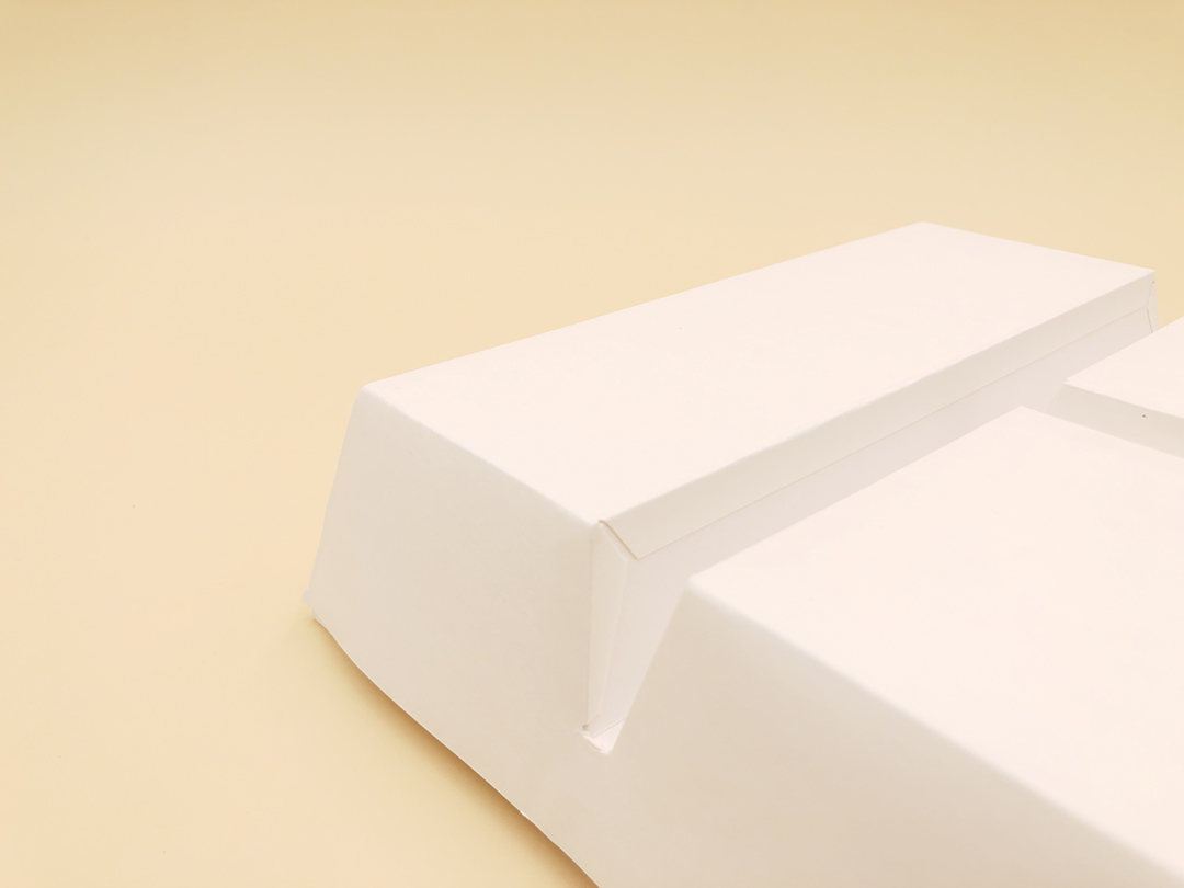 Embalagem de papelão com 3 compartimentos para alimentos quentes para viagem