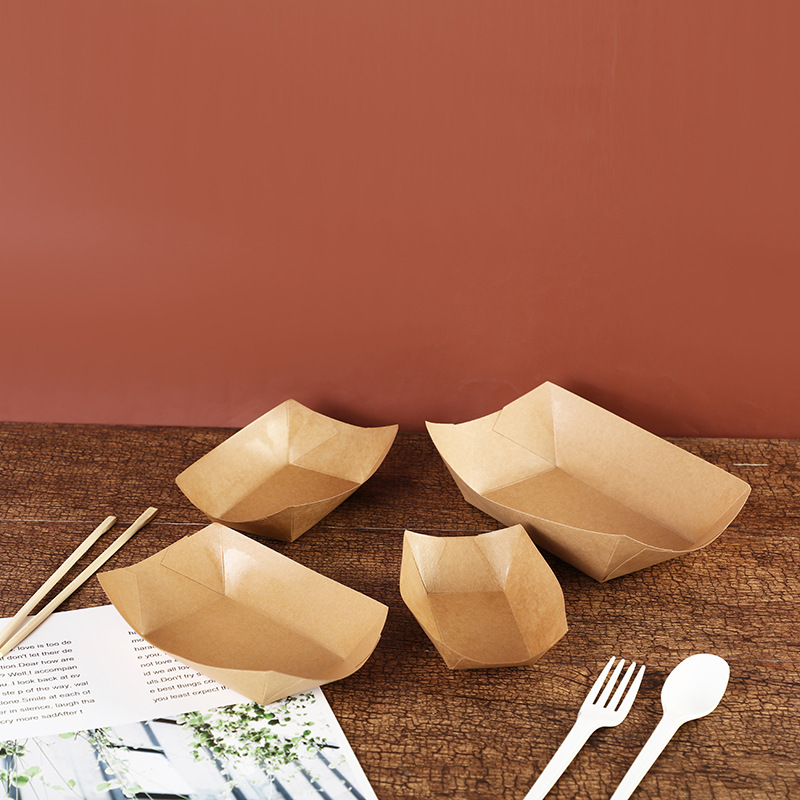 Bandejas descartáveis ​​de papelão para sushi com tampa