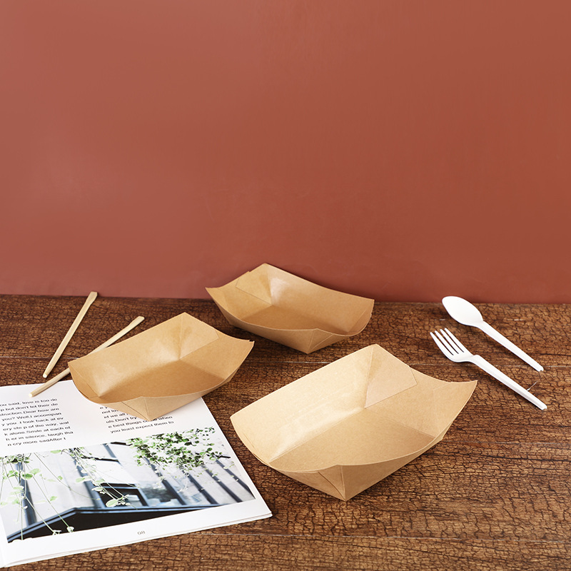 Bandejas descartáveis ​​de papelão para sushi com tampa