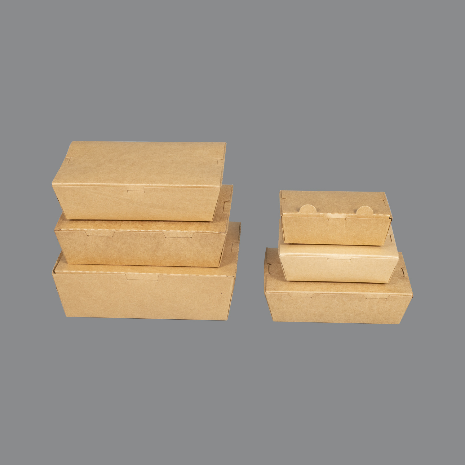 Caixa de papel kraft descartável para comida para viagem