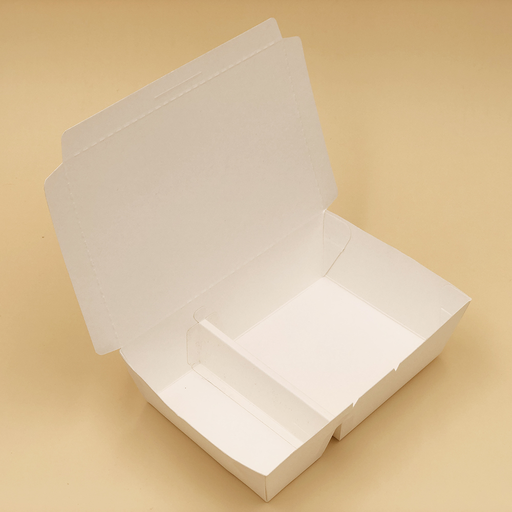 2 compartment disposable takeout box