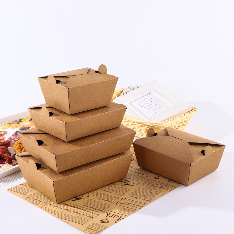 Ecologisch vriendelijke, op maat gemaakte, papieren lunchbox voor afhaalmaaltijden