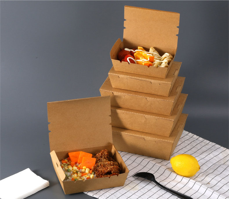 Caixa Bento descartável para viagem com tampa
