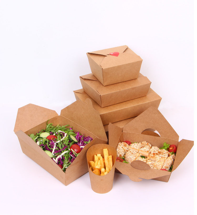 Recipiente de comida para viagem descartável biodegradável