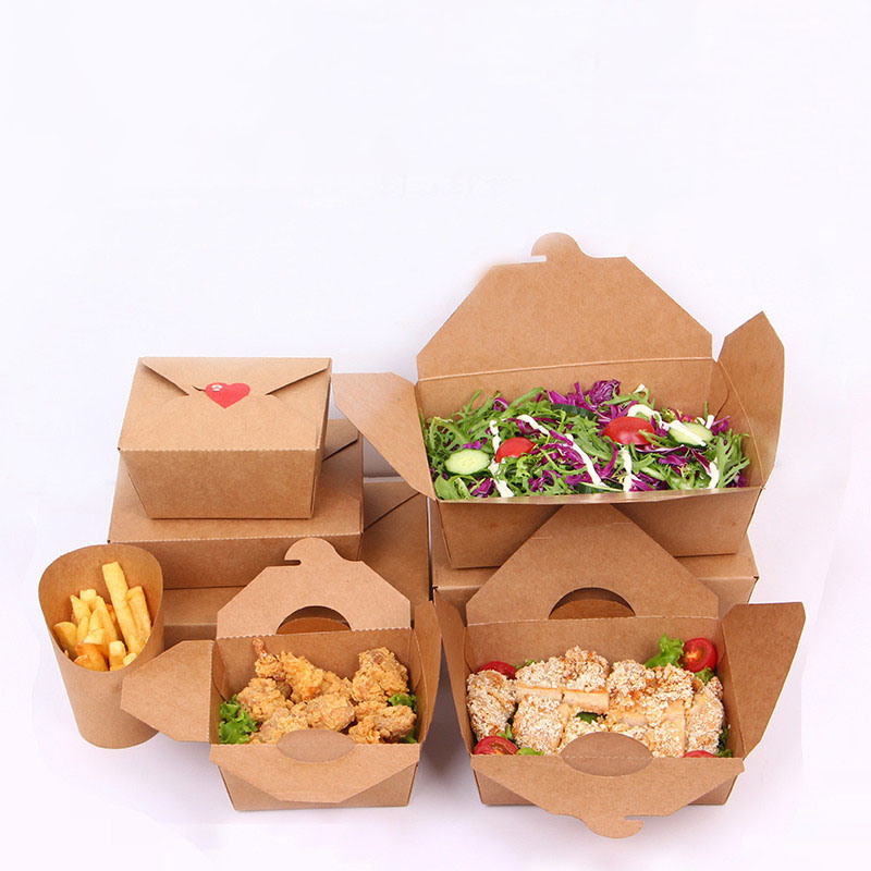 Recipiente de comida para viagem descartável biodegradável