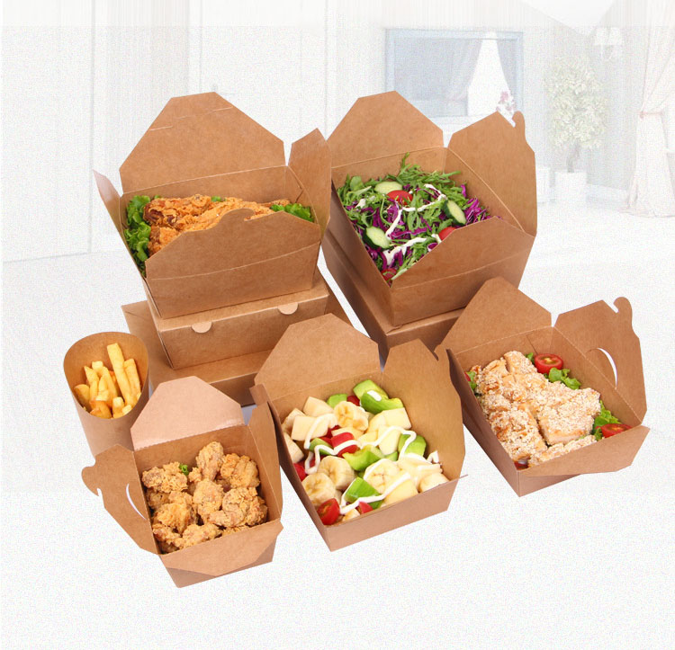 Recipiente de comida para viagem descartável biodegradável