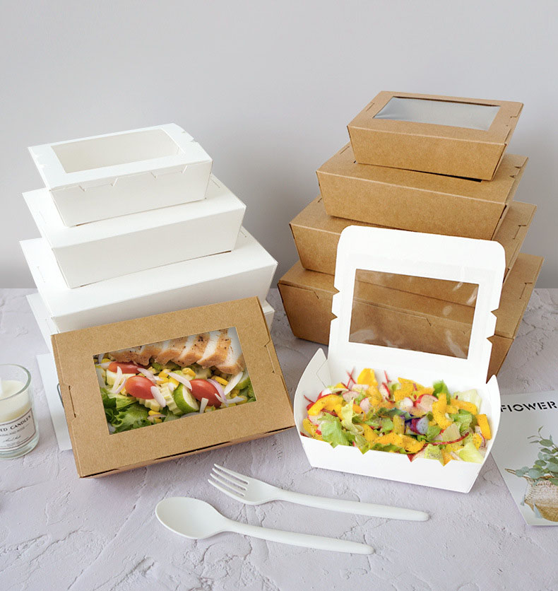 Recipiente descartável biodegradável para comida para viagem