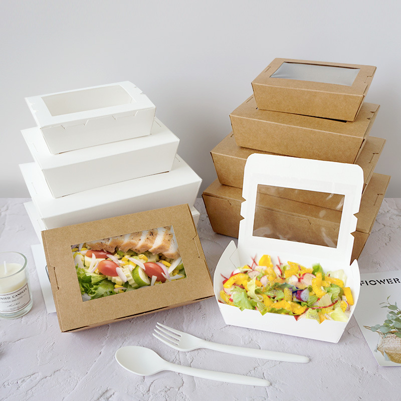 Recipiente descartável biodegradável para comida para viagem