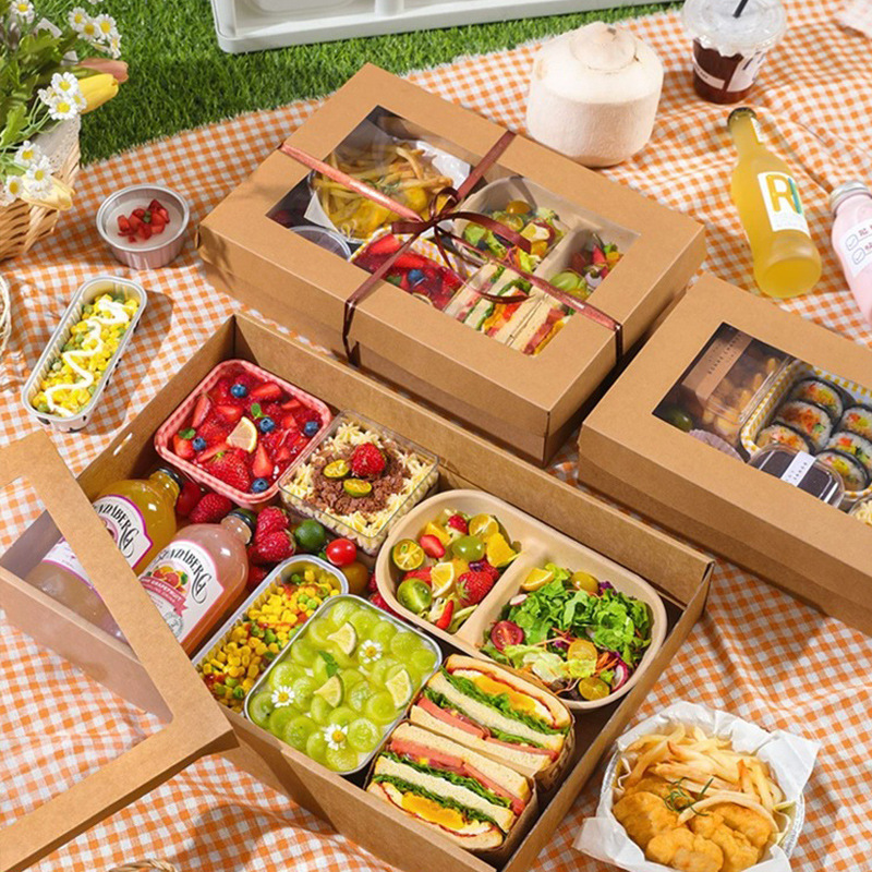 Disposable paper takeout boxes