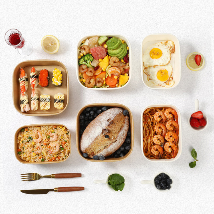 Collapsible paper meal boxes