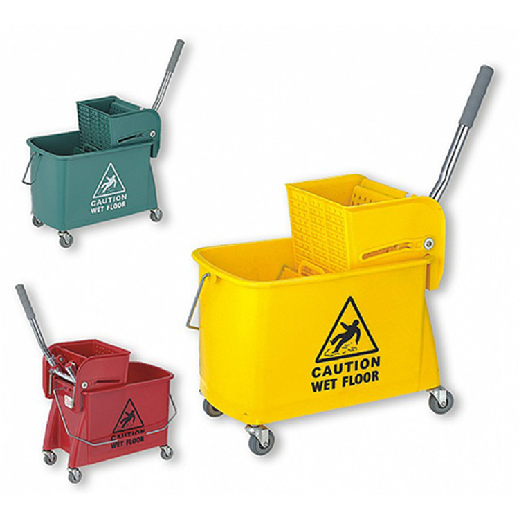 Single Mop Wringer Trolley Bucket With Press Wringer In Housekeeping