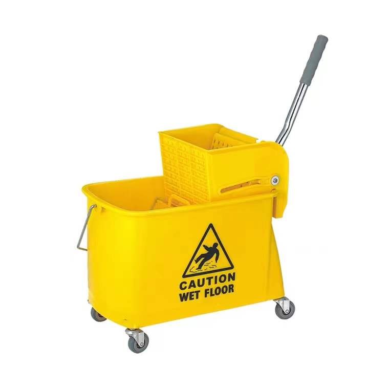 Single Mop Wringer Trolley Bucket With Press Wringer In Housekeeping