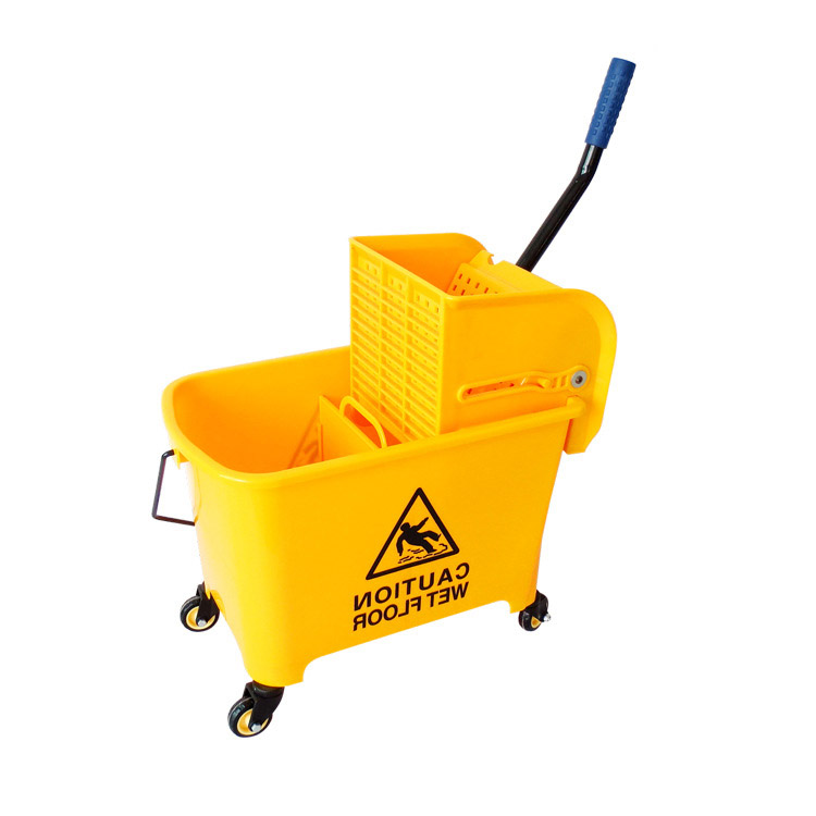 Industrial Cleaning Mop Trolley Bucket With Side Press Wringer