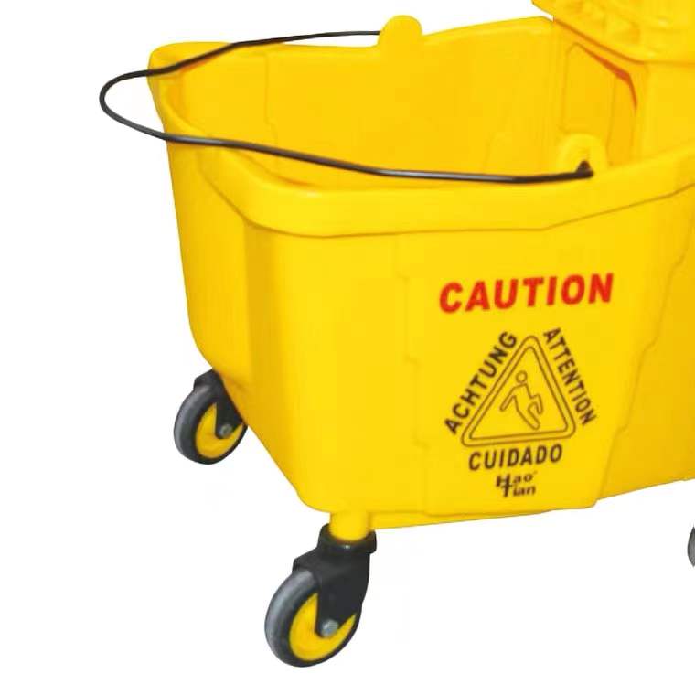 Industrial Cleaning Mop Trolley Bucket With Side Press Wringer