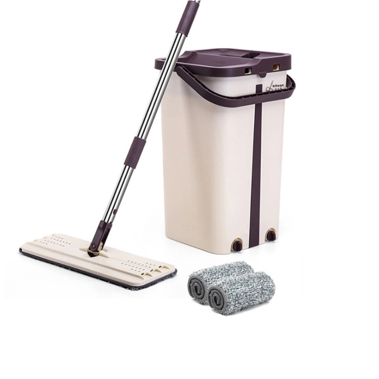 Household Cleaning Squeeze Magic Flat Mop And Bucket System