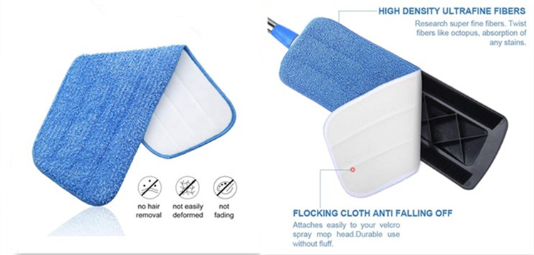 velcro microfiber mop pads