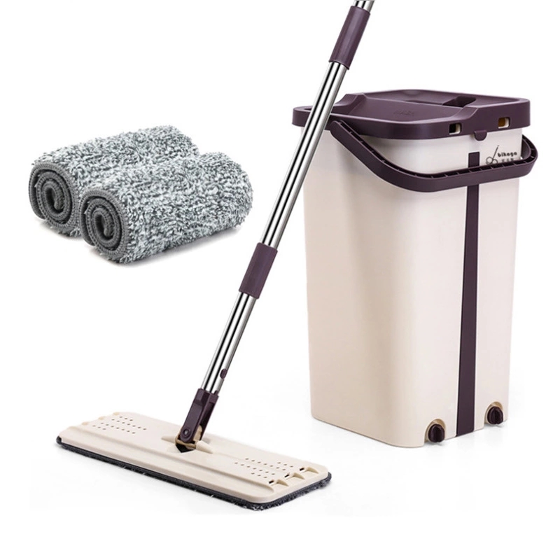 Household Cleaning Squeeze Magic Flat Mop And Bucket System