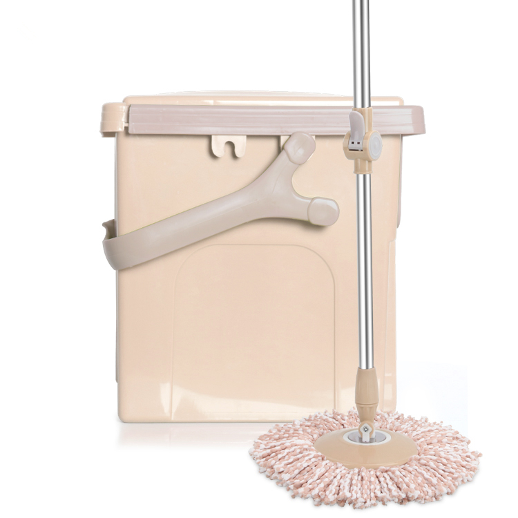 Compact Collapsible Folding Spin Floor Mop And Bucket