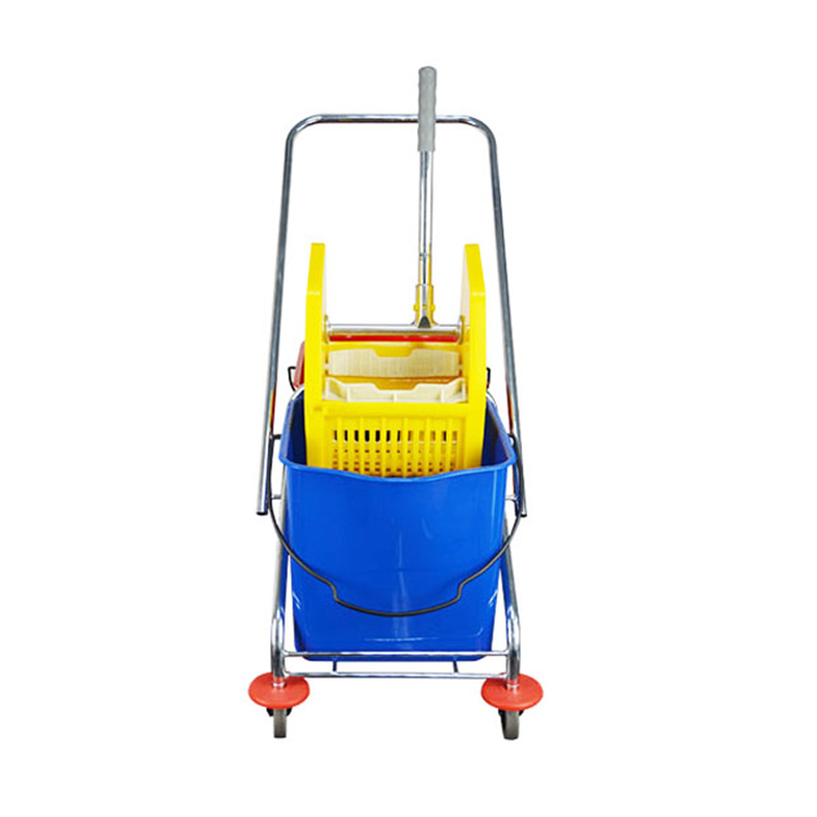 Industrial Cleaning Double Bucket Mop Wringer Trolley