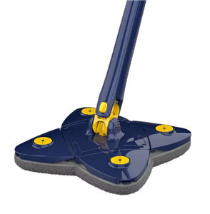 Imitation Hand-twisted Triangular Four-corner Stainless Steel Flat Mop Hands-free Washing Automatic Water-wringing 90%-100%