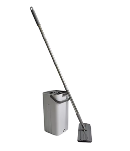Replaceable Hand Free Microfiber Rectangular Mop Sustainable Steel Pole Cleaning Floor 360 Magic Squeeze Mop and Bucket Set