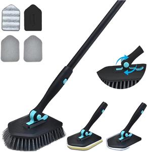 Long-Handle Bathroom Scrub Brush PP Plastic Bath Brush Cleaning Mop for Ceramic Tile Floor Toilet Bath Brushes
