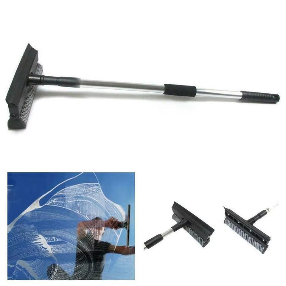 Ergonomic Auto Squeegee Durable Plastic Handle Stainless Steel Pole Heavy-Duty Lightweight Modern Mesh Household Cleaning Tool