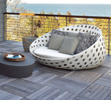 Rattan-Tagesbetten Daybed Outdoor-Möbel