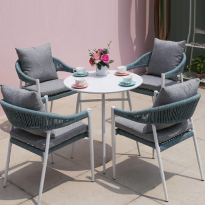 Muebles de jardín Juegos de exterior para 6 sillas de comedor para patio