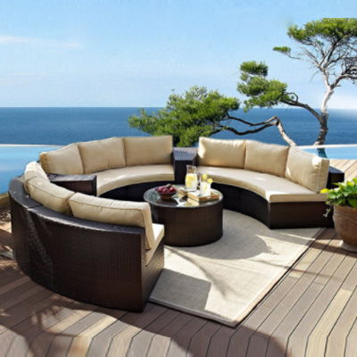 Outdoor Freizeit Balkon Sofa Single Double Rattan Resort Chaise Lounge Chairs