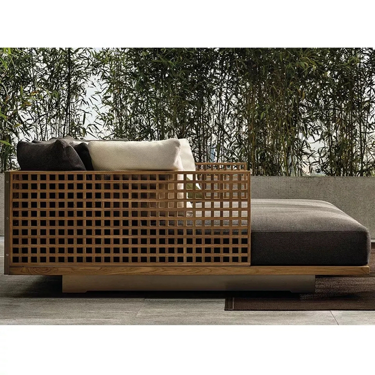 sofá de madera para exteriores