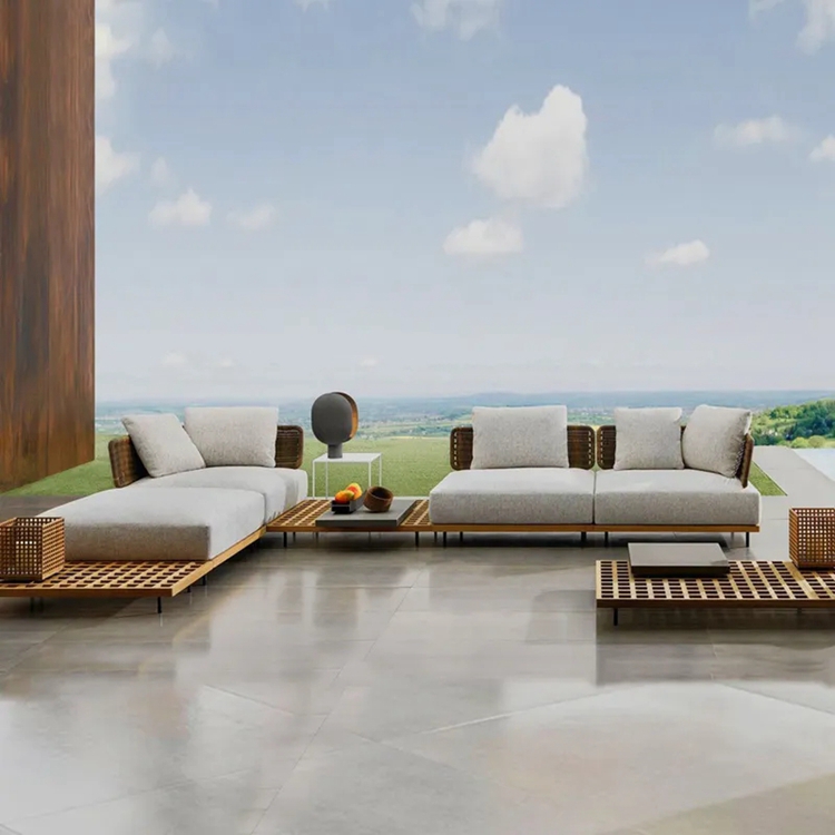 sofá seccional para terraza
