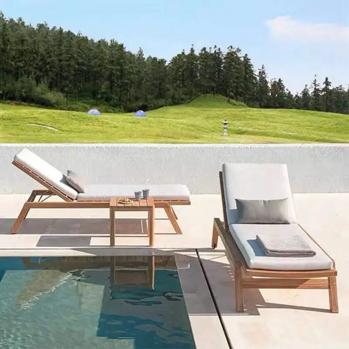 wood outdoor lounge chair