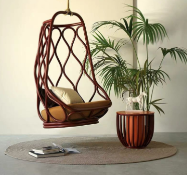 屋外エッグスイングチェアの吊り下げデザインはしっかりしていて信頼性がありますか？