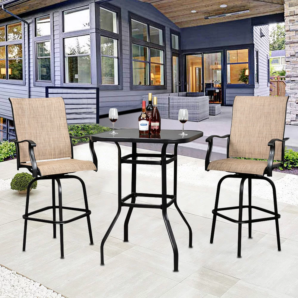 outdoor pub table and chairs