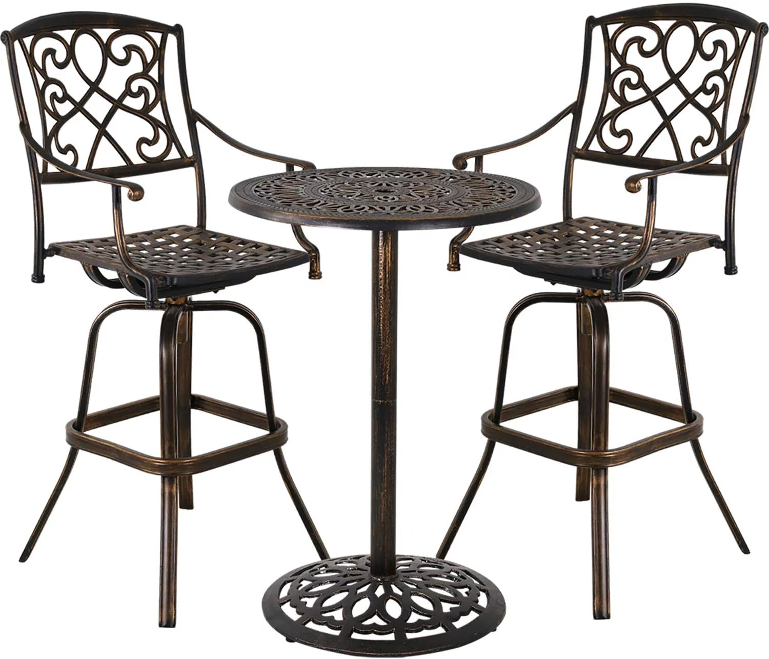 outdoor bar top table and chairs