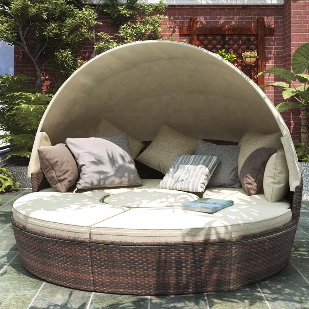 outdoor rattan sofa bed