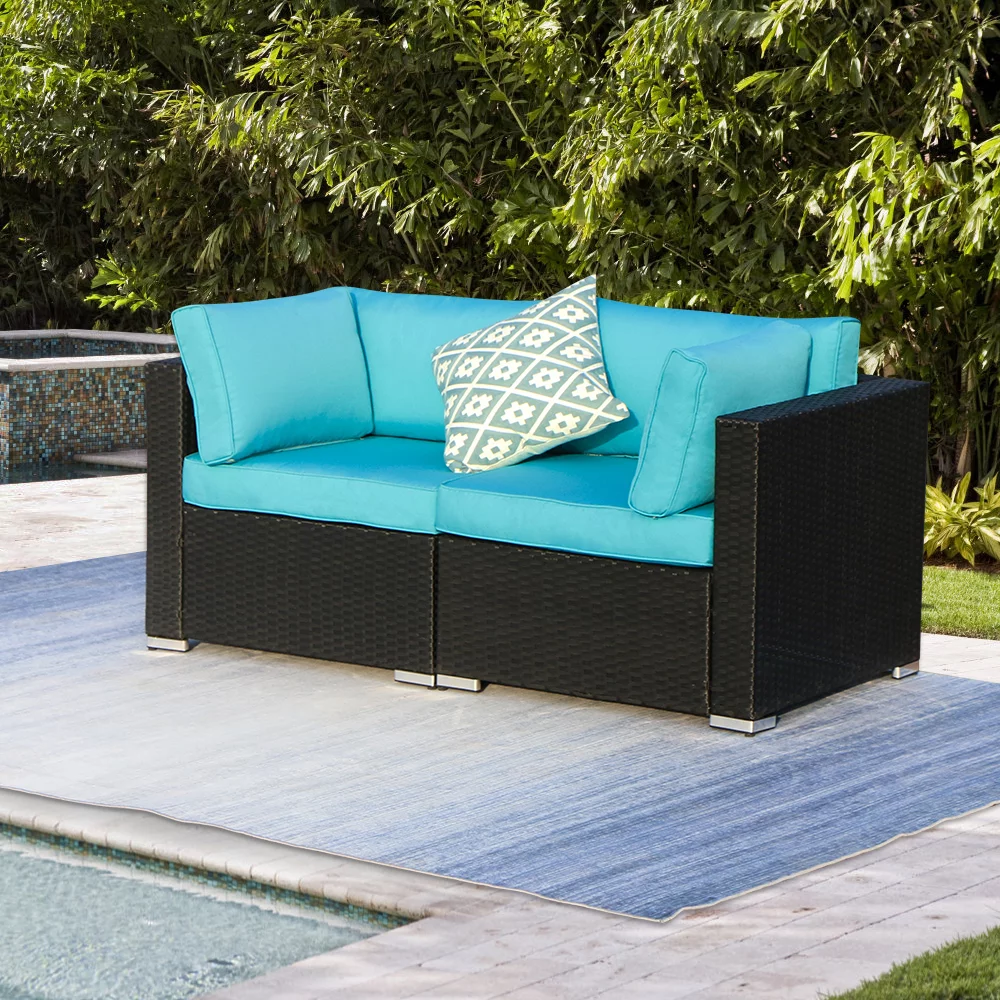 outdoor cane sofa