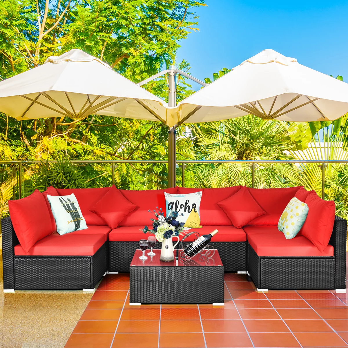 How do outdoor sofa sets match different outdoor styles?