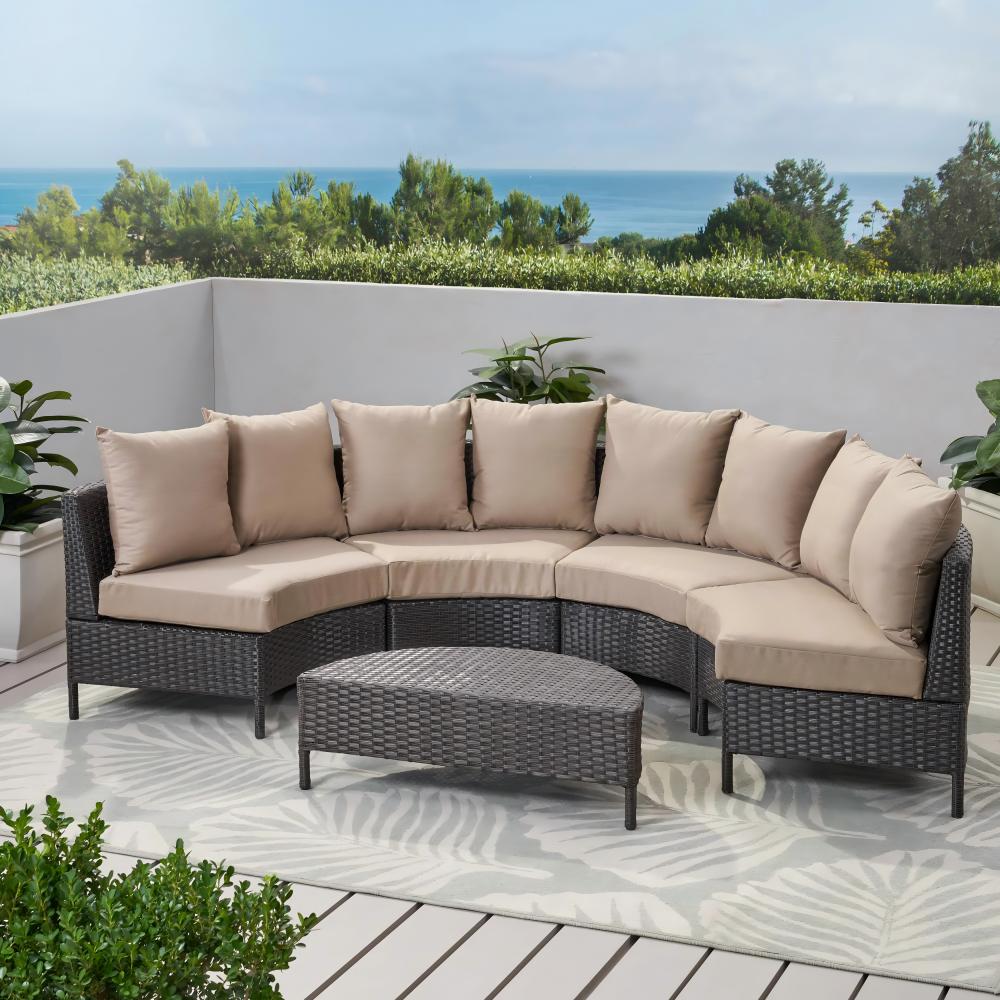 outdoor curved sofa