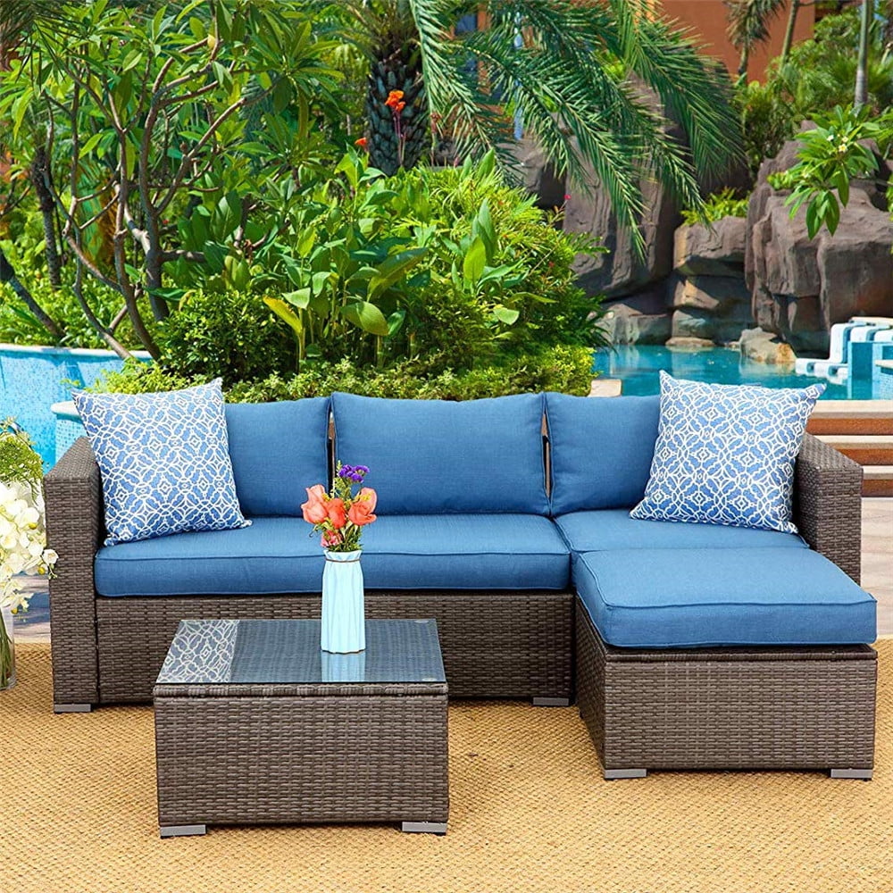 black outdoor sofa