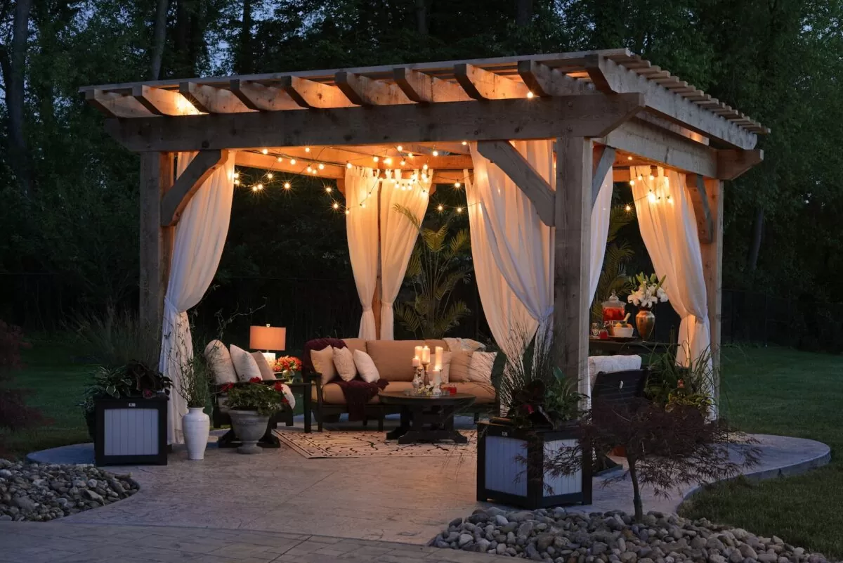 Outdoor wicker sofa