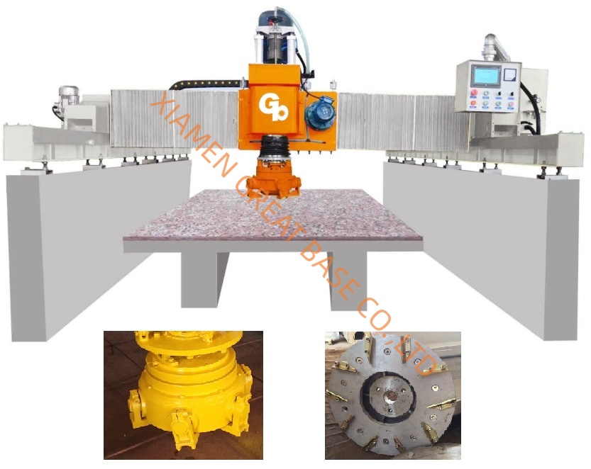 GreatBase QSM-100/2000 Bridge Type Single Head Polishing Machine (fickert abrasive)