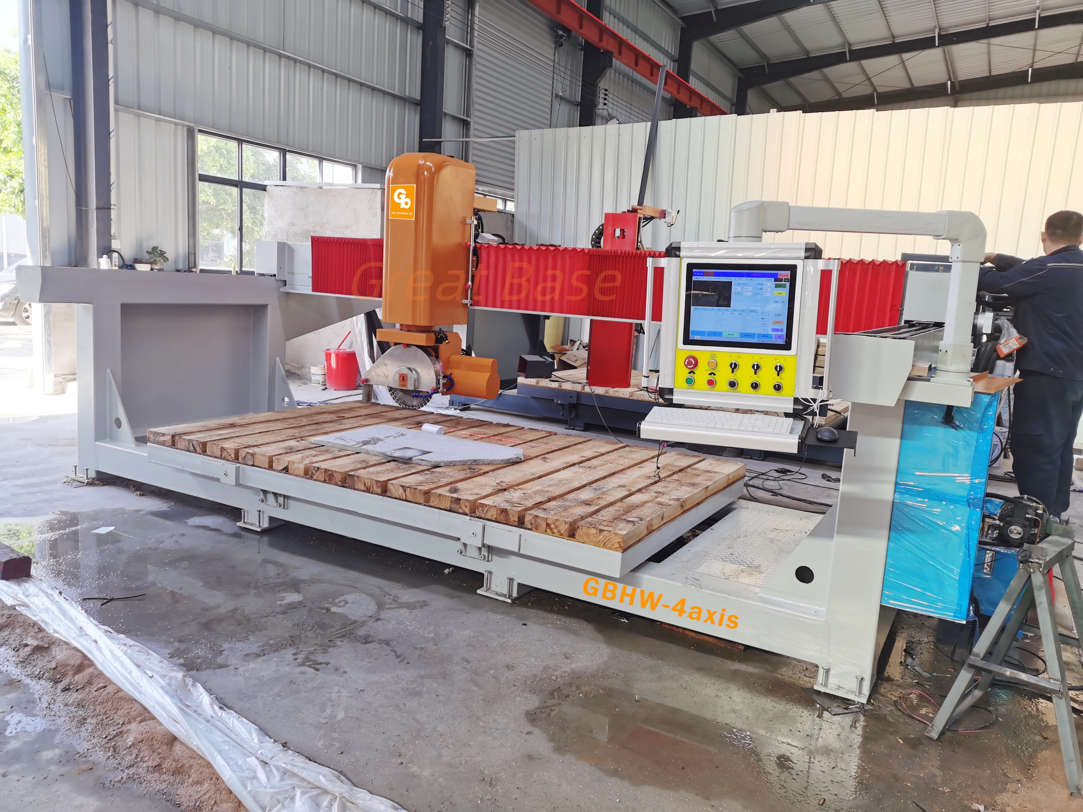 GreatBase GBHW-400/600 Four Axis CNC Bridge Cutting Machine