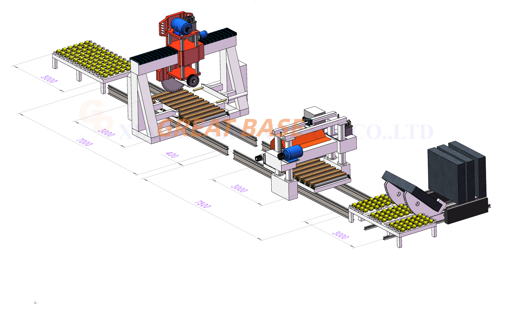 Great Base GBLY-1200Y 2026 NEW Kerbstone Processing line