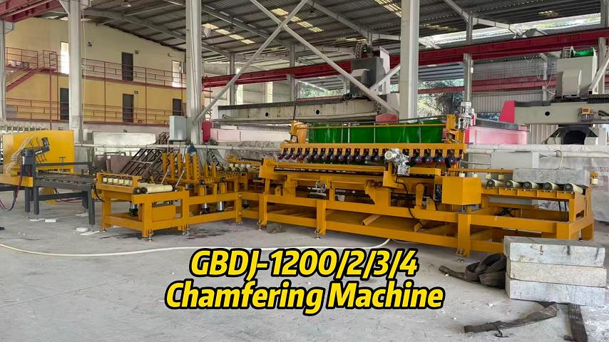 Great Base GBDJ-1200/2/3/4 Stone Chamferring Machine For Kerbstone 45° And 1/4 R edge Cutting